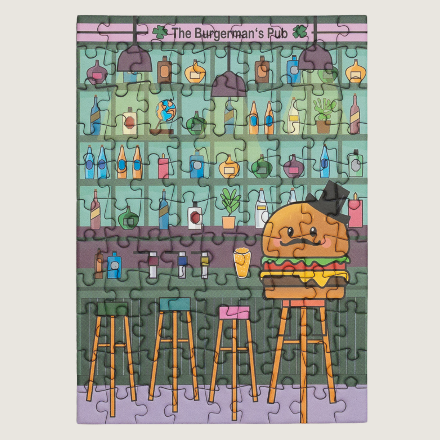 BURGERMAN'S PUB, 99 piece mini puzzle