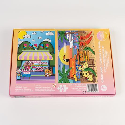 CABANA DE PLAYA/ CANDYLAND, 2x 260 Teile Puzzles