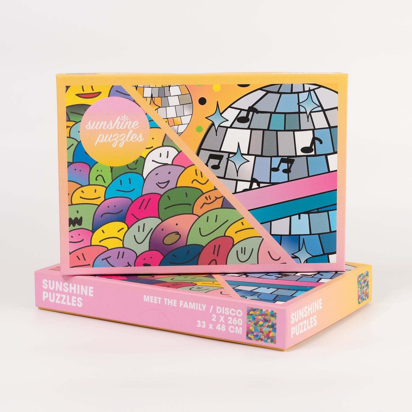 MEET THE FAMILY / DISCO, 2x 260 piece puzzles