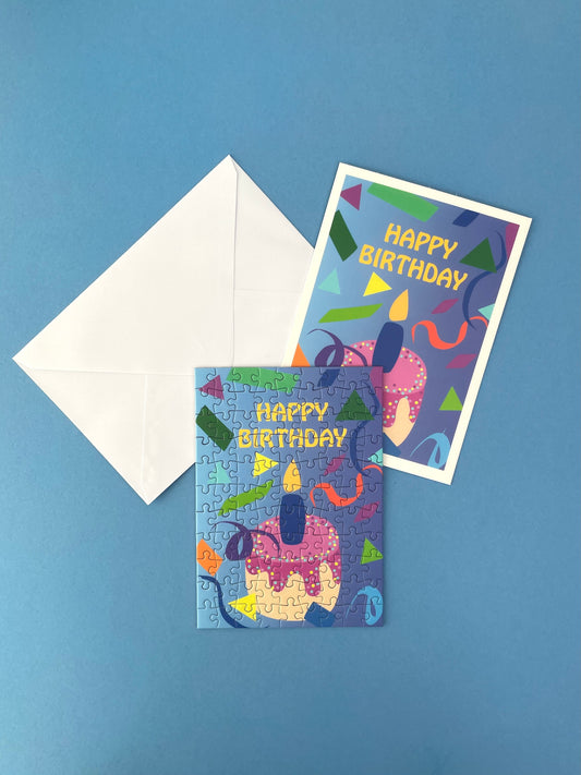 99 Teile Puzzle Postkarte mit Briefumschlag und Postkarte, das Ideale Geburtstagsgeschenk