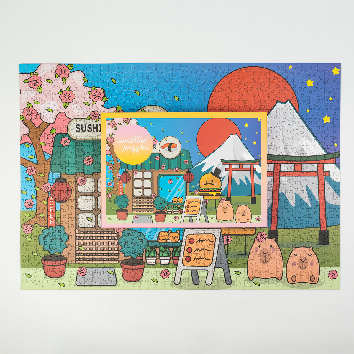 Sunshine Puzzles Big In Japan 1000 Teile Puzzle gelegt box