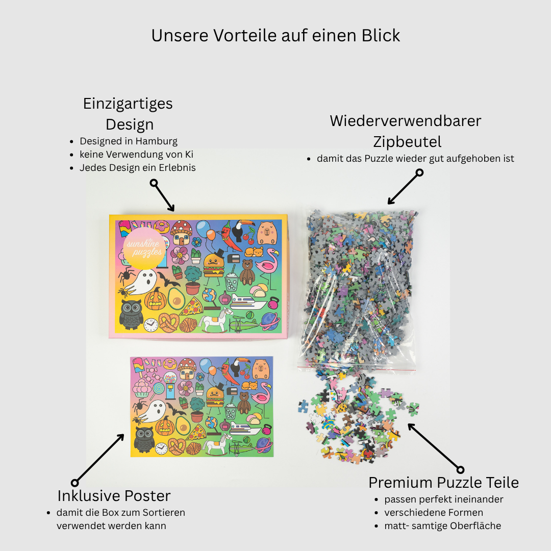 Sunshine Puzzles Vorteile auf einen Blick DE- Little Things