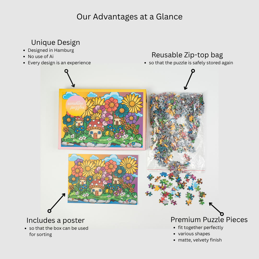 Sunshine Puzzles Vorteile auf einen Blick EN- Small World