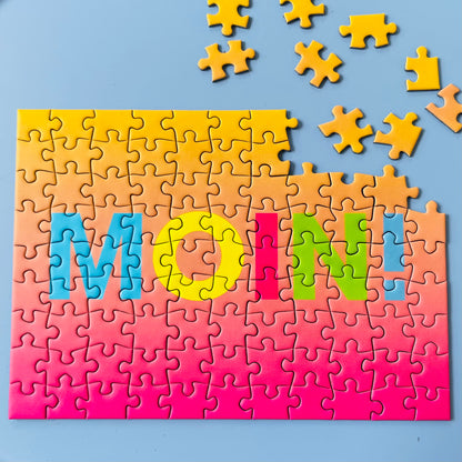 Puzzle Postkarte Sunshine Puzzles mit Motiv Moin