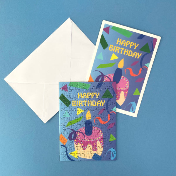 99 Teile Puzzle Postkarte mit Briefumschlag und Postkarte, das Ideale Geburtstagsgeschenk