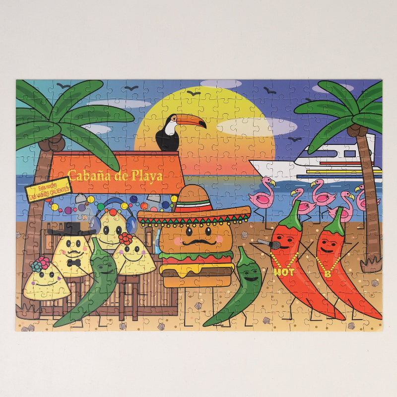 CABANA DE PLAYA/ CANDYLAND, 2x 260 piece puzzles