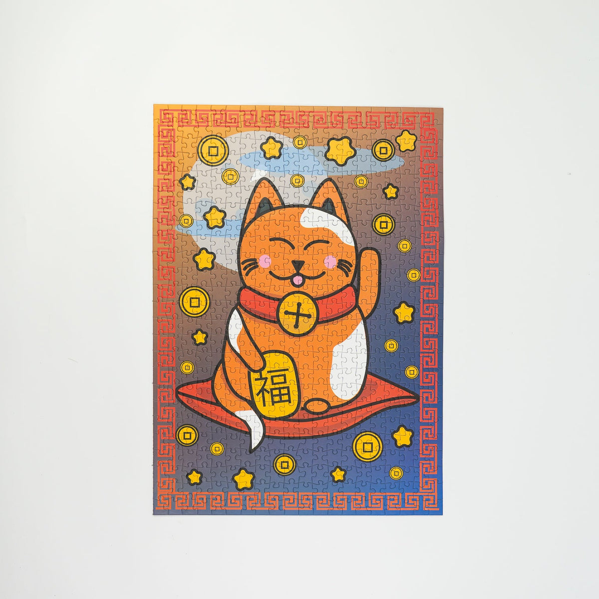 Sunshine Puzzles Lucky cat 500 Teile gelegt