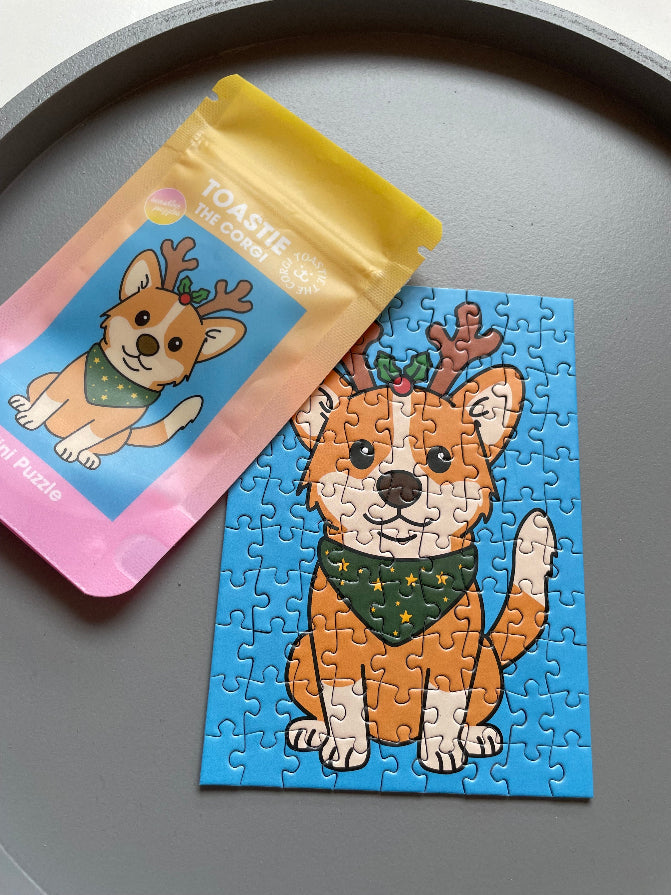 Toastie the Corgi X Sunshine Puzzles, 99 Teile Mini Puzzle