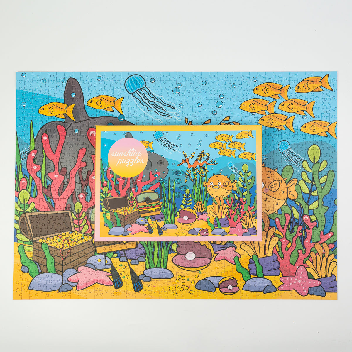 Sunshine Puzzles Treasure hunt 1000 Teile gelegt box
