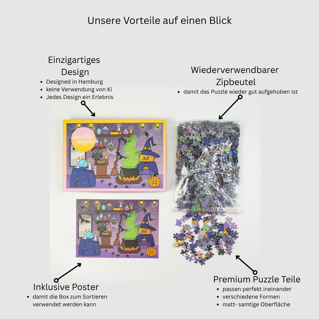 Sunshine Puzzles Vorteile auf einen Blick DE- Magic Chamber