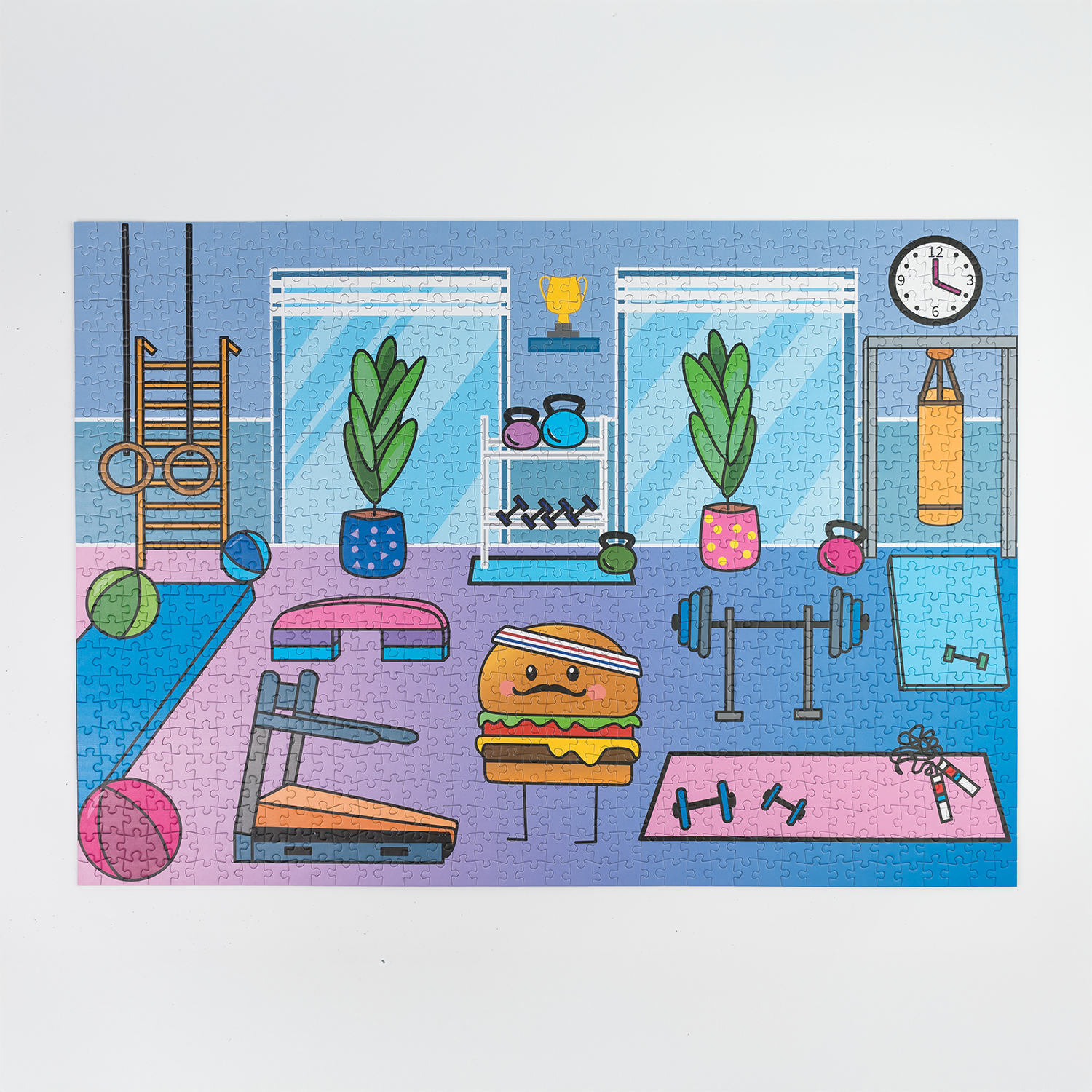 AT THE GYM, 1000 piece puzzle