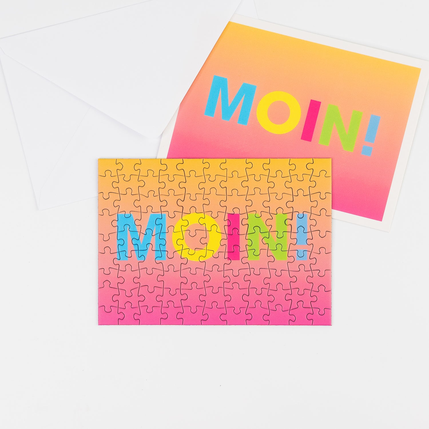 Grusskarte Moin von Sunshine Puzzles mit Mini Puzzle