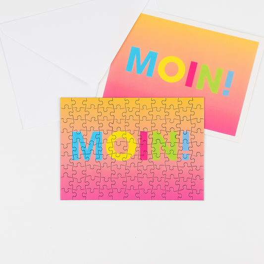 Grusskarte Moin von Sunshine Puzzles mit Mini Puzzle