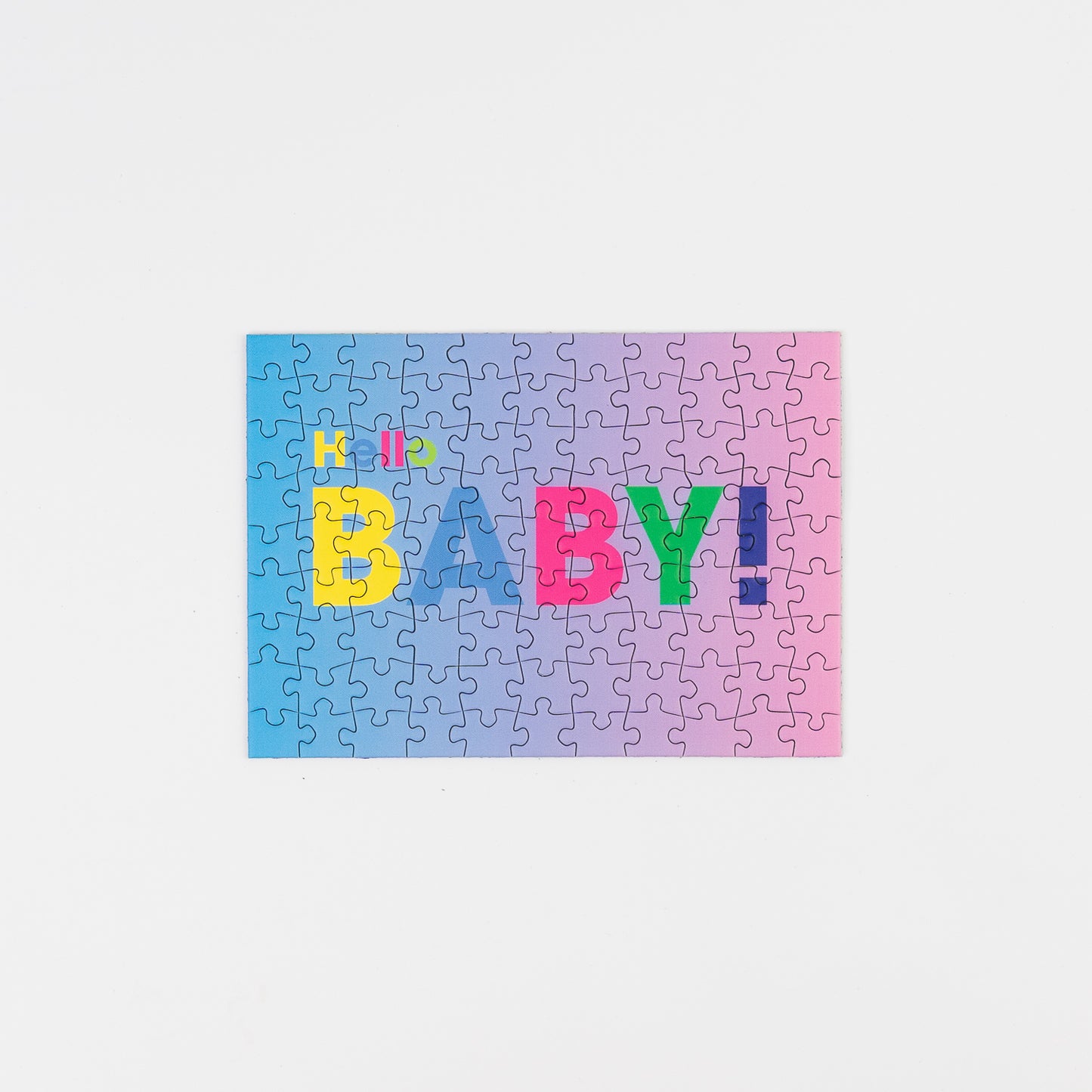 Grußkarte Hello Baby in Detailansicht von Sunshine Puzzles