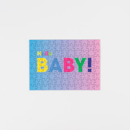 Grußkarte Hello Baby in Detailansicht von Sunshine Puzzles