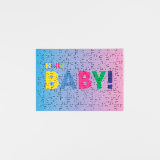 Grußkarte Hello Baby in Detailansicht von Sunshine Puzzles