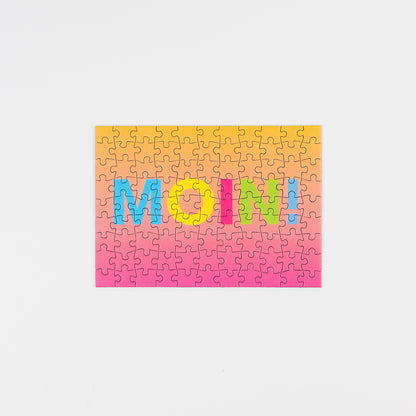Mini Puzzle mit Grußkarte Motiv Moin von Sunshine Puzzles